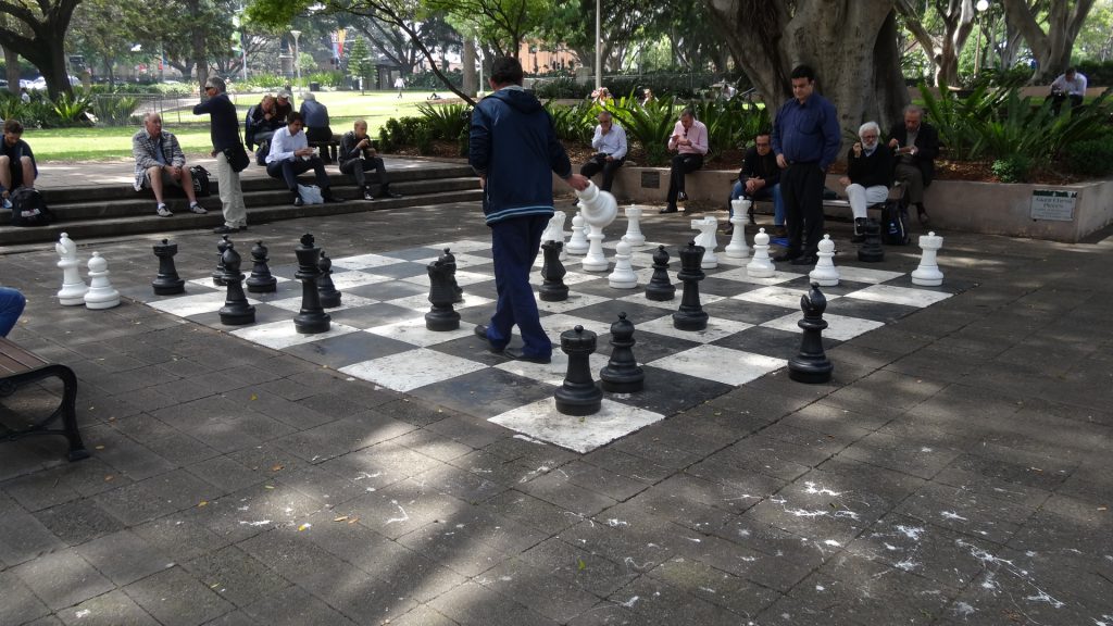 Une partie d'échec à Hyde Park