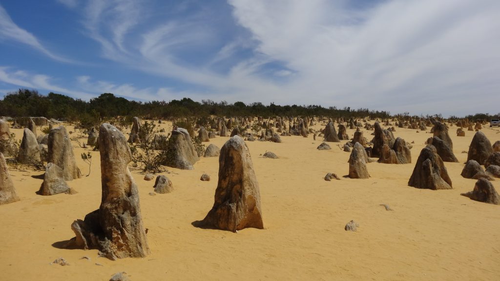 Le désert de Pinnacles au nord de Perth