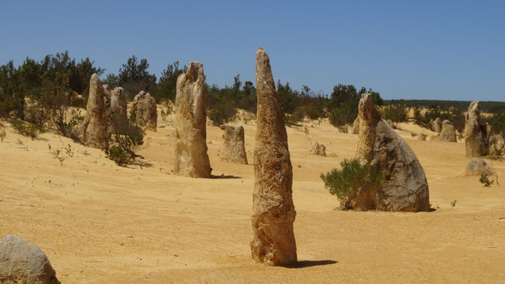 Le désert de Pinnacles au nord de Perth