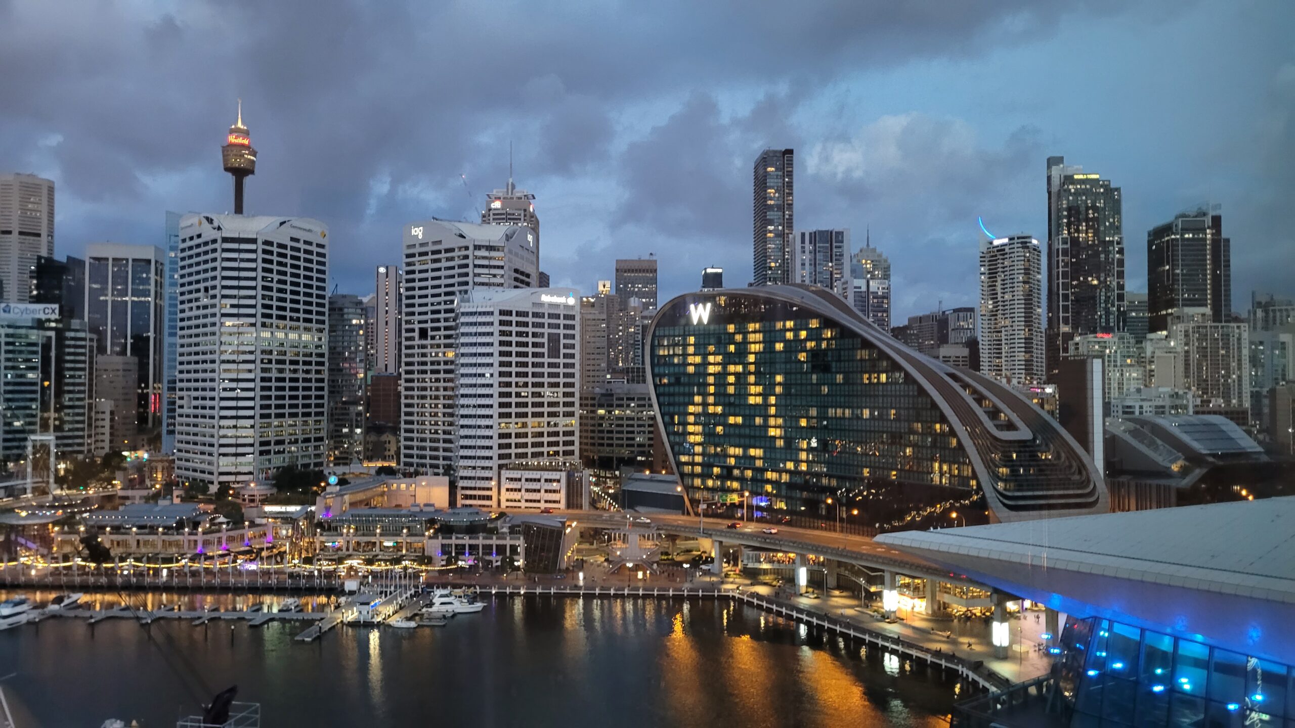 Darling Harbour et la ville vus depuis notre hôtel