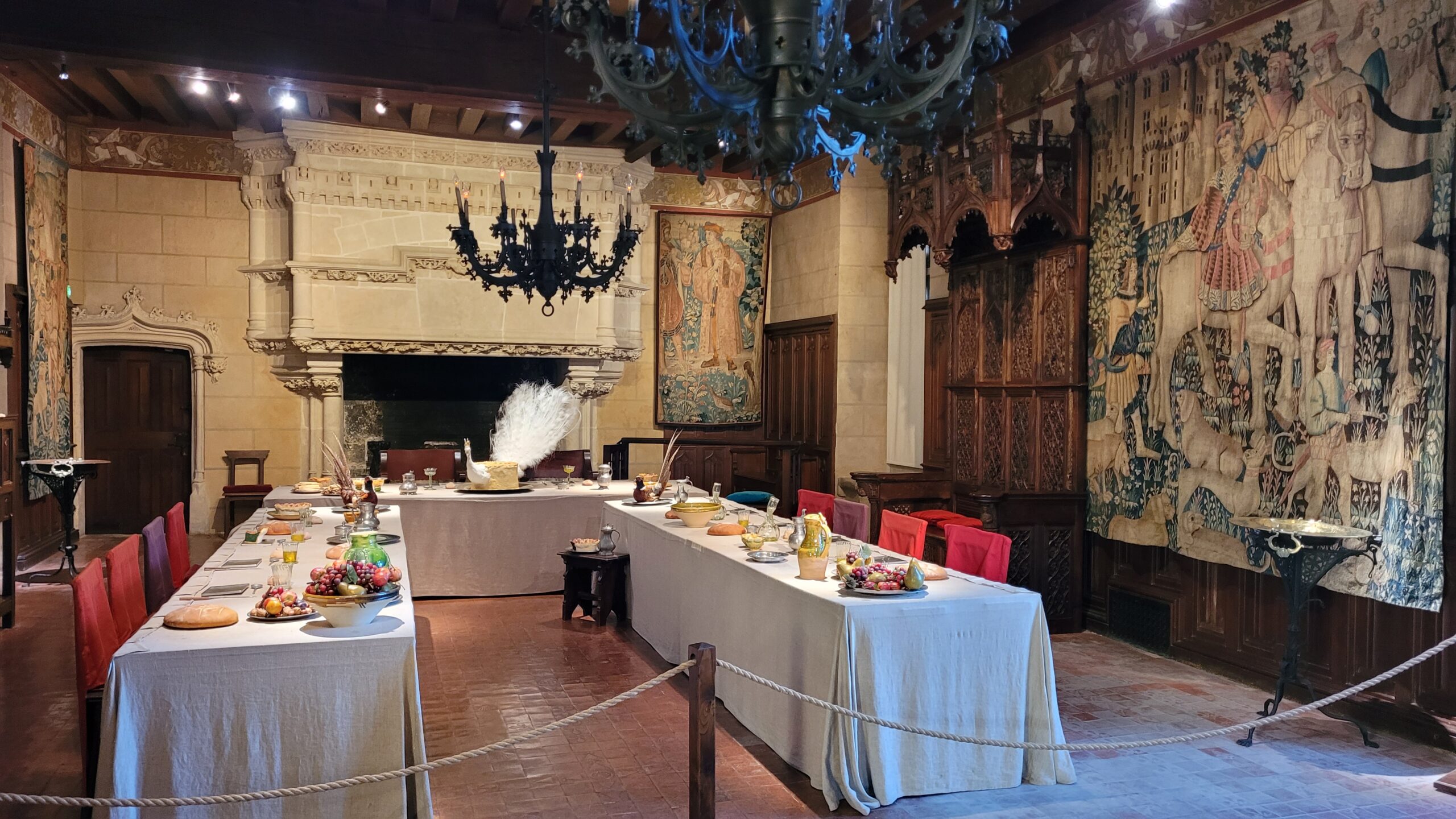 La salle à manger du château de Langeais