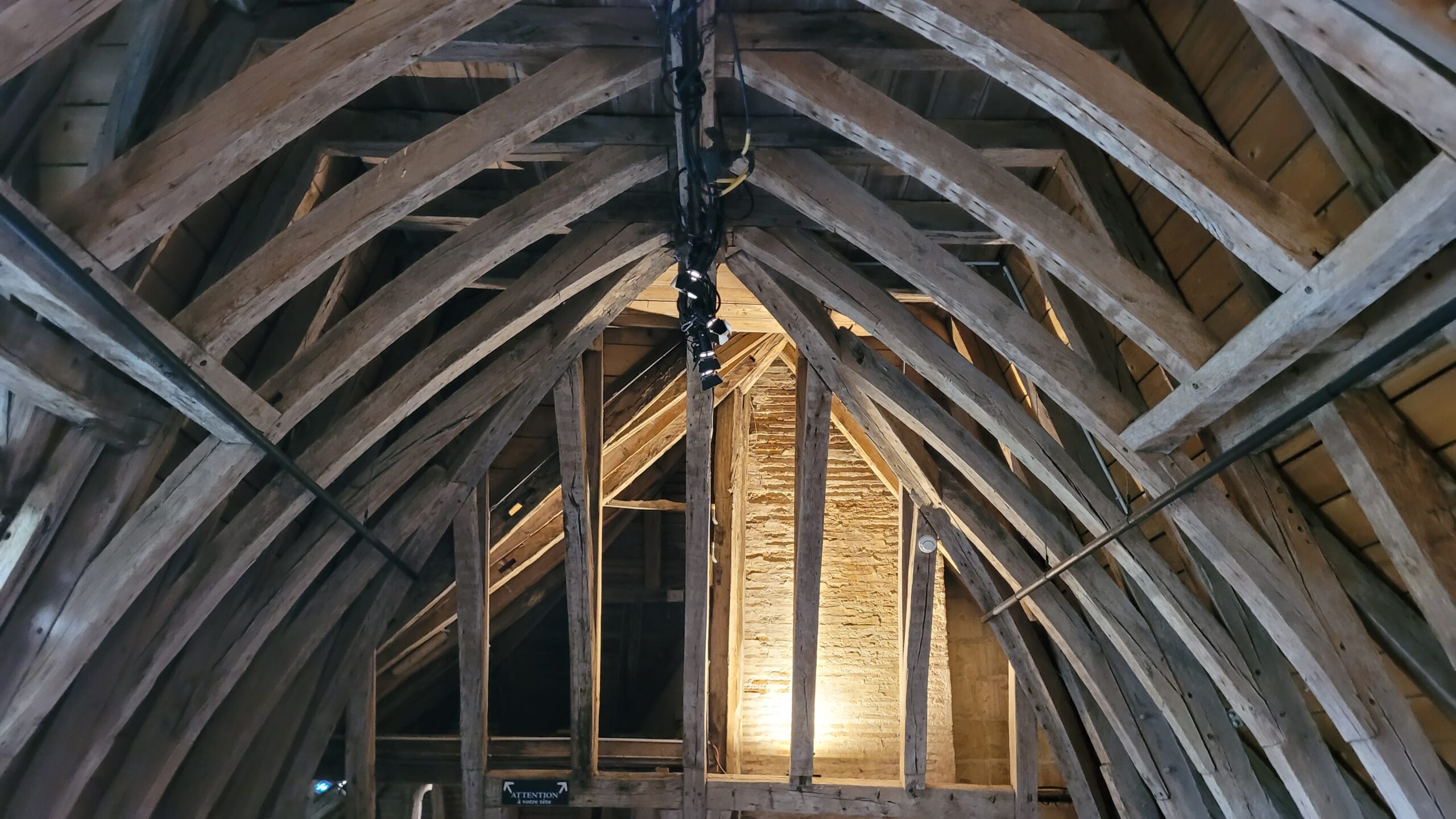 Une charpente au château de Langeais