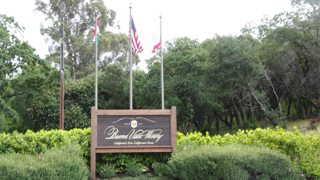 L'entrée de la Buena Vista Winery