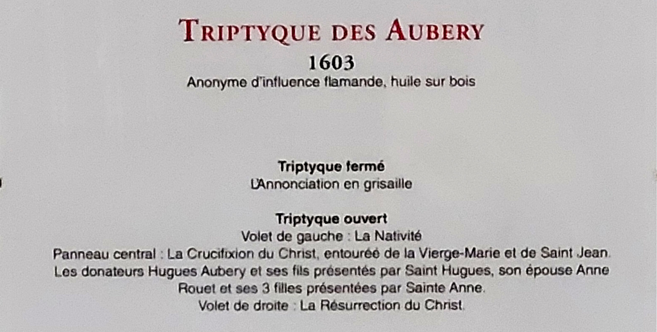 Description du Triptyque