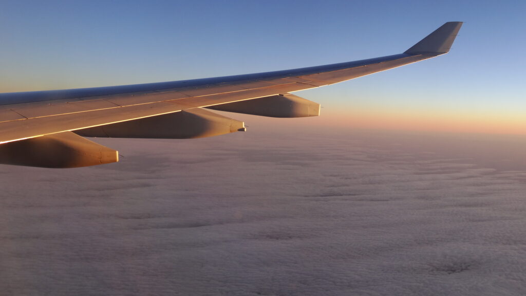 Crépuscule avant d'arriver à Sydney.