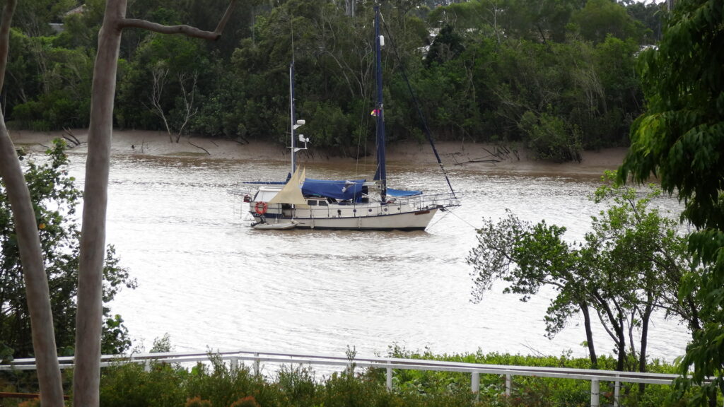 Un bateau sur la Mary river à Maryborough.