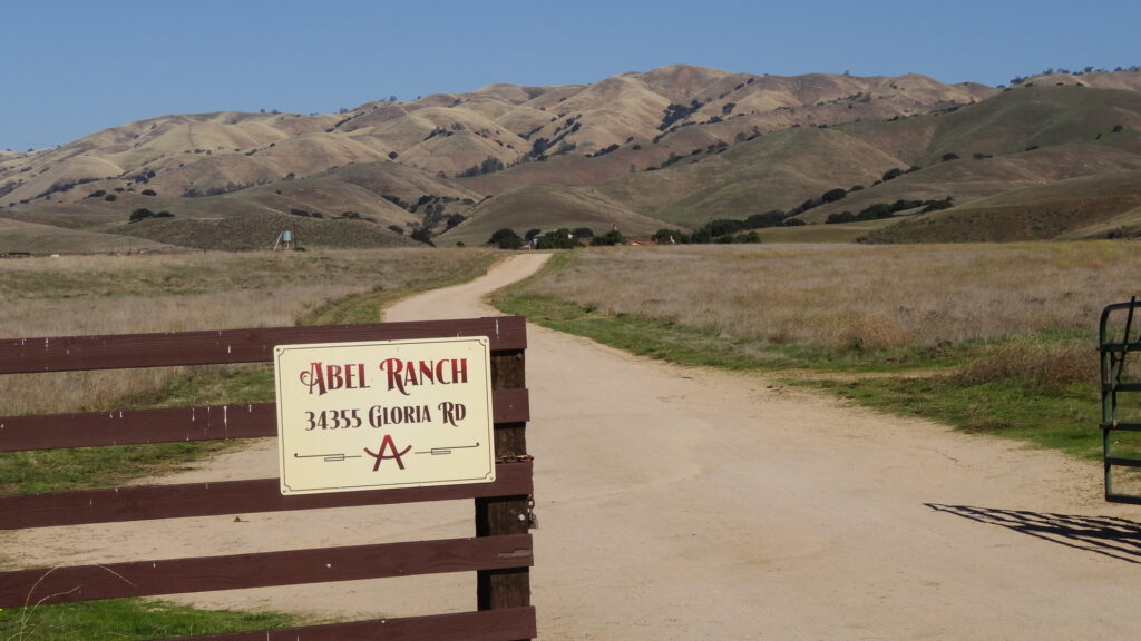 Un ranch près de Soledad et la chaîne Gabilan