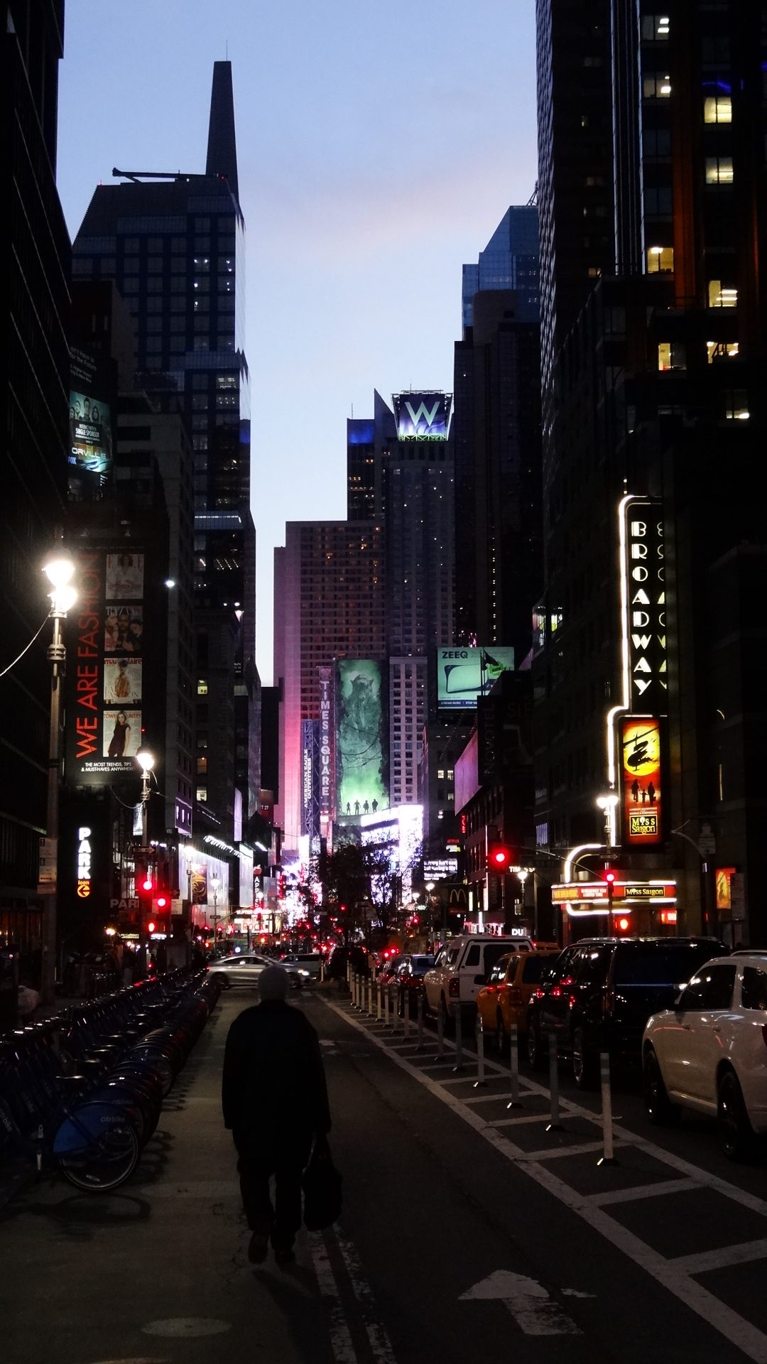 Broadway by night